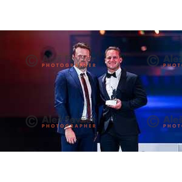Tim Mastnak at the Night of the Champions, Slovenia Ski Federation Annual event in Ljubljana, Slovenia on May 15, 2025