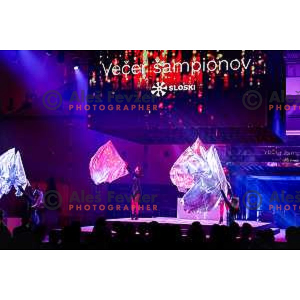 Performes at the Night of the Champions, Slovenia Ski Federation Annual event in Ljubljana, Slovenia on May 15, 2025