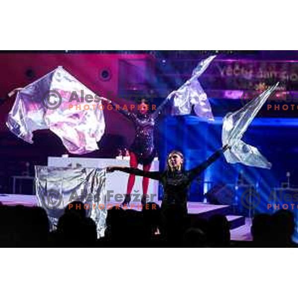 Performes at the Night of the Champions, Slovenia Ski Federation Annual event in Ljubljana, Slovenia on May 15, 2025