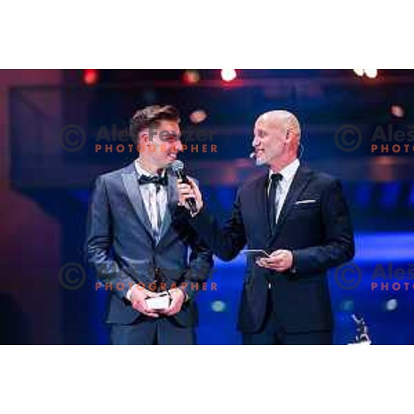 Timi Zajc at the Night of the Champions, Slovenia Ski Federation Annual event in Ljubljana, Slovenia on May 15, 2025