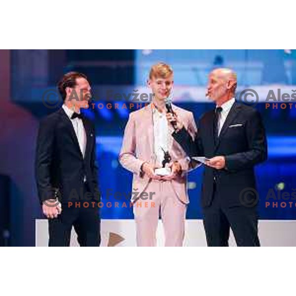Lovro Kos at the Night of the Champions, Slovenia Ski Federation Annual event in Ljubljana, Slovenia on May 15, 2025