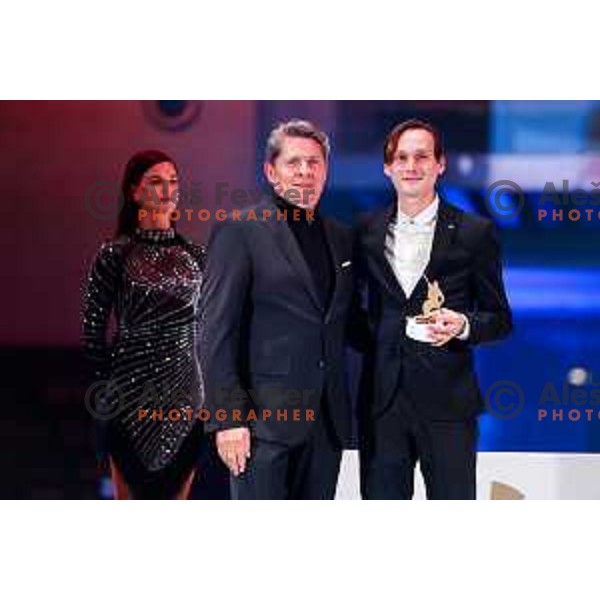 Domen Prevc at the Night of the Champions, Slovenia Ski Federation Annual event in Ljubljana, Slovenia on May 15, 2025