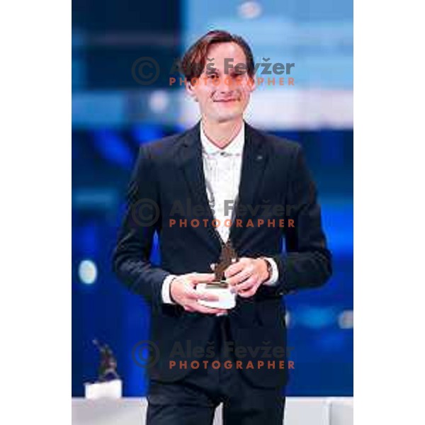 Domen Prevc at the Night of the Champions, Slovenia Ski Federation Annual event in Ljubljana, Slovenia on May 15, 2025