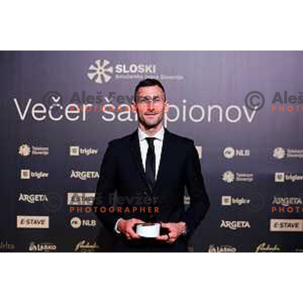 Jakov Fak at the Night of the Champions, Slovenia Ski Federation Annual event in Ljubljana, Slovenia on May 15, 2025