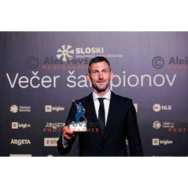 Jakov Fak at the Night of the Champions, Slovenia Ski Federation Annual event in Ljubljana, Slovenia on May 15, 2025