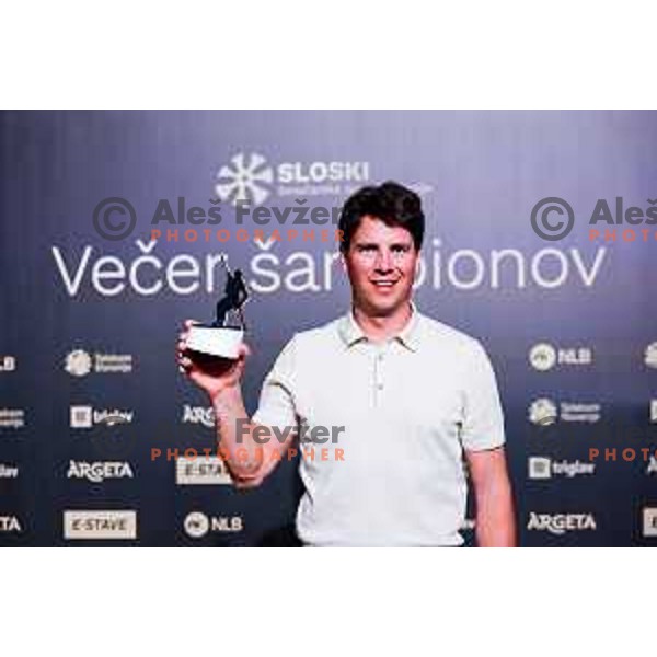 Zan Kosir at the Night of the Champions, Slovenia Ski Federation Annual event in Ljubljana, Slovenia on May 15, 2025