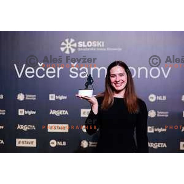 Andreja Slokar at the Night of the Champions, Slovenia Ski Federation Annual event in Ljubljana, Slovenia on May 15, 2025