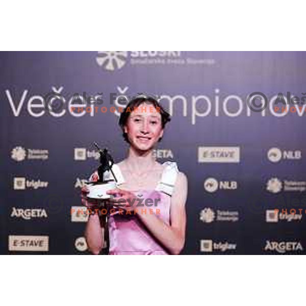 Nika Prevc at the Night of the Champions, Slovenia Ski Federation Annual event in Ljubljana, Slovenia on May 15, 2025