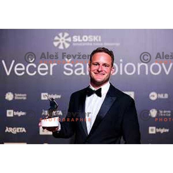 Tim Mastnak at the Night of the Champions, Slovenia Ski Federation Annual event in Ljubljana, Slovenia on May 15, 2025