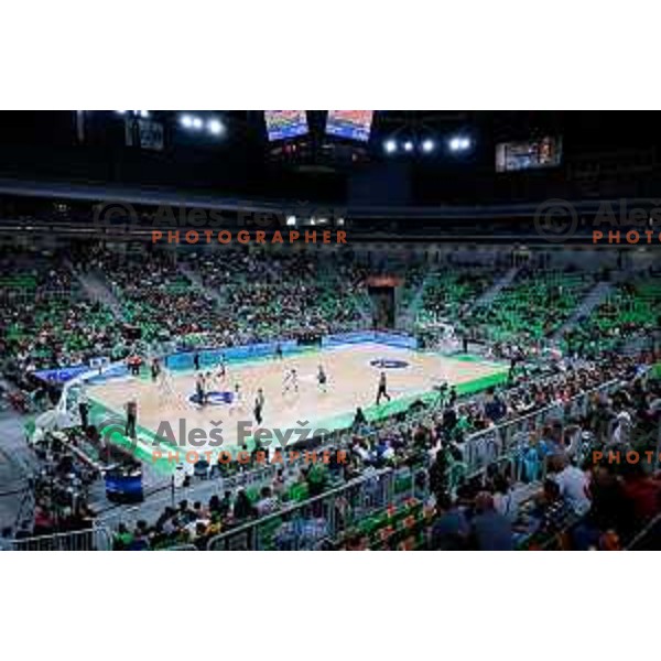 in action during Second match of Quarterfinals of AdmiralBet ABA League 2024/2025 between Cedevita Olimpija Ljubljana (SLO) and Dubai (UAE) in SRC Stozice, Ljubljana, Slovenia on May 16, 2025.
