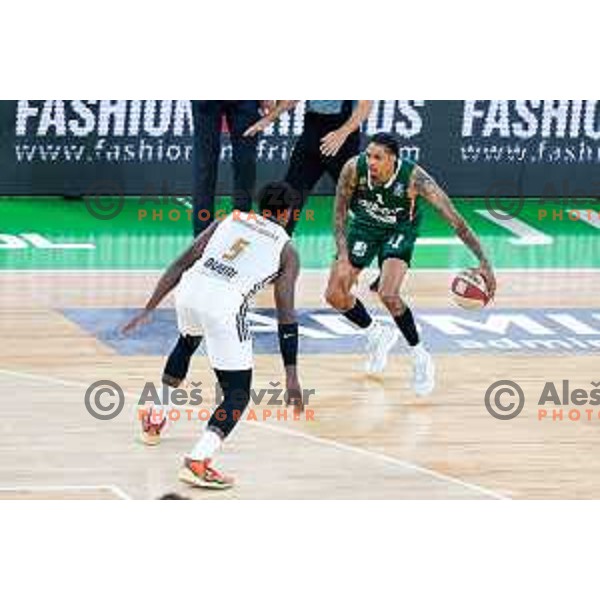 Devin Robinson of Cedevita Olimpija in action during Second match of Quarterfinals of AdmiralBet ABA League 2024/2025 between Cedevita Olimpija Ljubljana (SLO) and Dubai (UAE) in SRC Stozice, Ljubljana, Slovenia on May 16, 2025.