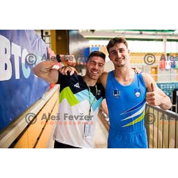 Luka Bojanc and Beno Kunst of Slovenia during 19. FIG Art World Challange Cup in Koper, on May 16, 2025, Slovenia Photo: Grega Valancic