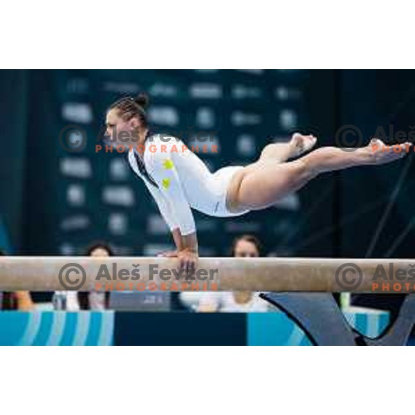Lucija Hribar of Slovenia during 19. FIG Art World Challange Cup in Koper, on May 16, 2025, Slovenia Photo: Grega Valancic