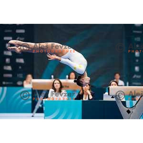Lucija Hribar of Slovenia during 19. FIG Art World Challange Cup in Koper, on May 16, 2025, Slovenia Photo: Grega Valancic