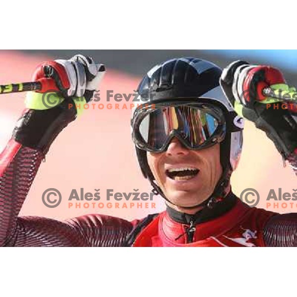 in the finish line of 2006 Torino Winter Olympic games men\'s downhill race in Borgata, Sestriere on February 12, 2006