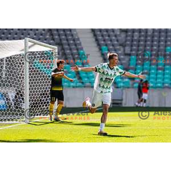 during Prva liga Telemach 2024/2025 football match between Olimpija and Kalcer Radomlje in Ljubljana, Slovenia on May 17, 2025