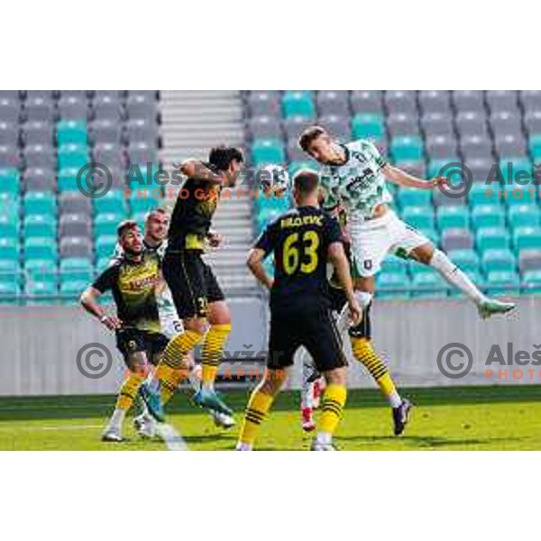 during Prva liga Telemach 2024/2025 football match between Olimpija and Kalcer Radomlje in Ljubljana, Slovenia on May 17, 2025