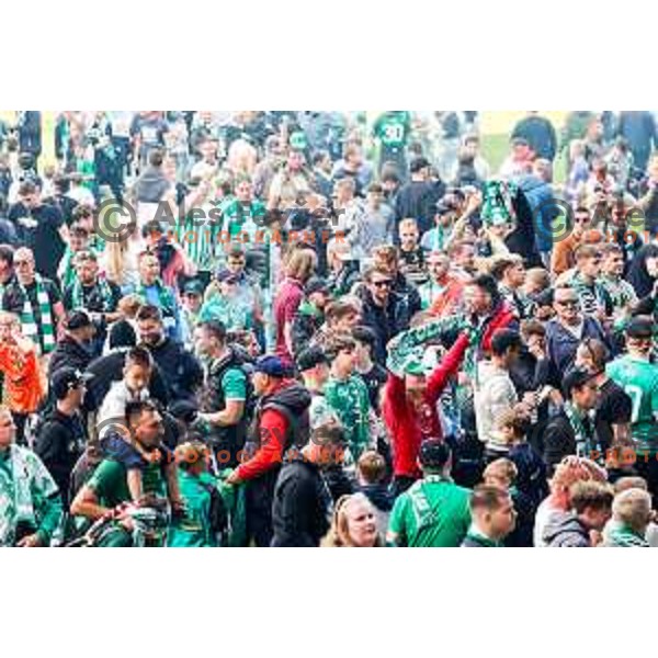 during Prva liga Telemach 2024/2025 football match between Olimpija and Kalcer Radomlje in Ljubljana, Slovenia on May 17, 2025