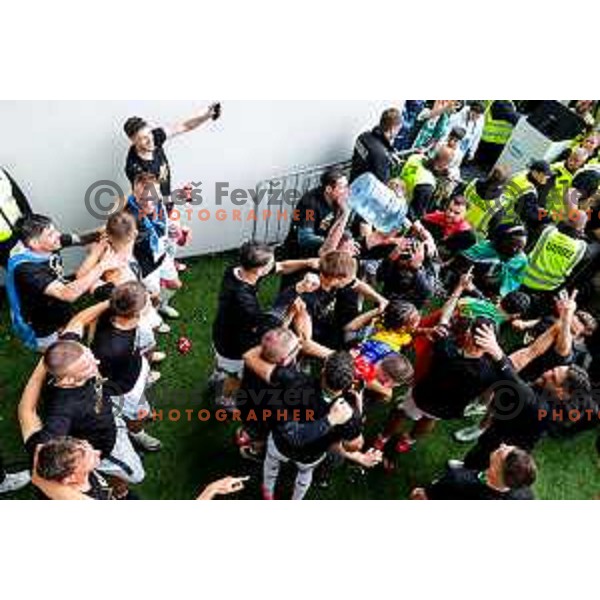 during Prva liga Telemach 2024/2025 football match between Olimpija and Kalcer Radomlje in Ljubljana, Slovenia on May 17, 2025
