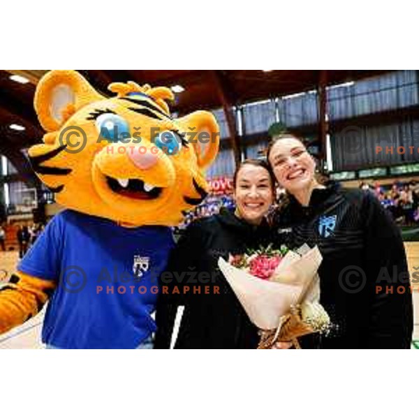 players of RK Krim Mercator celebrate Slovenian National Handball Title in Ljubljana, Slovenia on May 17, 2025