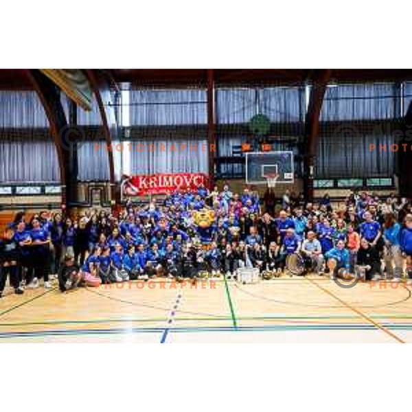 players of RK Krim Mercator celebrate Slovenian National Handball Title in Ljubljana, Slovenia on May 17, 2025