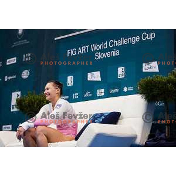 Lucija Hribar of Slovenia during finals day at 19. FIG Art World Challange Cup in Koper, on May 16, 2025, Slovenia Photo: Grega Valancic