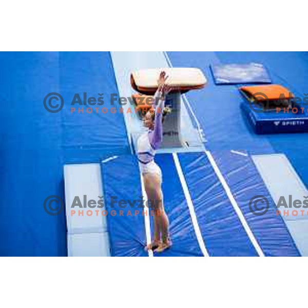 Teja Belak of Slovenia during finals day at 19. FIG Art World Challange Cup in Koper, on May 16, 2025, Slovenia Photo: Grega Valancic