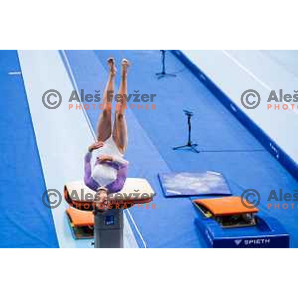 Teja Belak of Slovenia during finals day at 19. FIG Art World Challange Cup in Koper, on May 16, 2025, Slovenia Photo: Grega Valancic