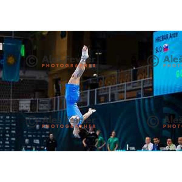 Anze Hribar of Slovenia during finals day at 19. FIG Art World Challange Cup in Koper, on May 16, 2025, Slovenia Photo: Grega Valancic