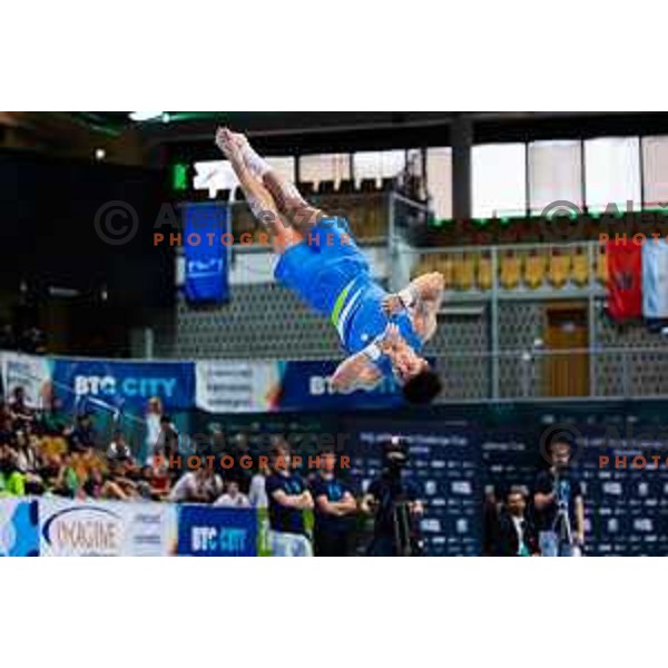 Anze Hribar of Slovenia during finals day at 19. FIG Art World Challange Cup in Koper, on May 16, 2025, Slovenia Photo: Grega Valancic