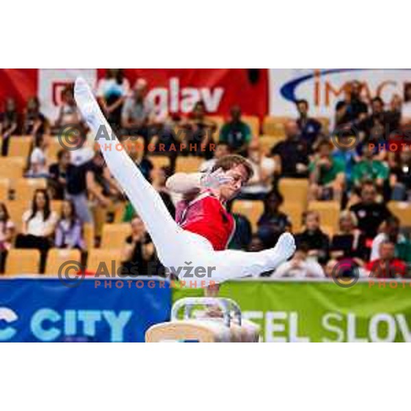 Matvei Petrov of Albania during finals day at 19. FIG Art World Challange Cup in Koper, on May 16, 2025, Slovenia Photo: Grega Valancic