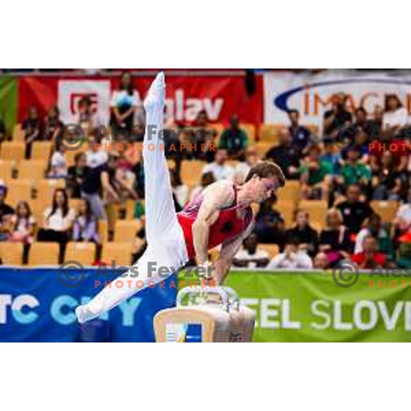 Matvei Petrov of Albania during finals day at 19. FIG Art World Challange Cup in Koper, on May 16, 2025, Slovenia Photo: Grega Valancic