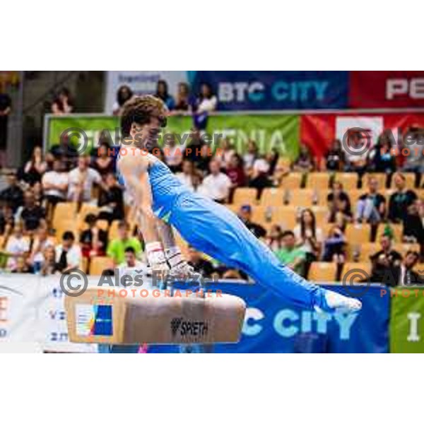 Gregor Rakovic of Slovenia during finals day at 19. FIG Art World Challange Cup in Koper, on May 16, 2025, Slovenia Photo: Grega Valancic