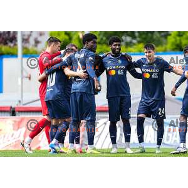 Caumenan Ange Emmanuel N\'guessan in action during Prva liga Telemach 2024/2025 football match between Domzale and Bravo in Domzale, Slovenia on May 18, 2025