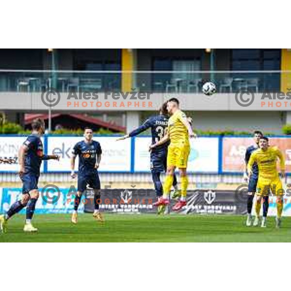 In action during Prva liga Telemach 2024/2025 football match between Domzale and Bravo in Domzale, Slovenia on May 18, 2025