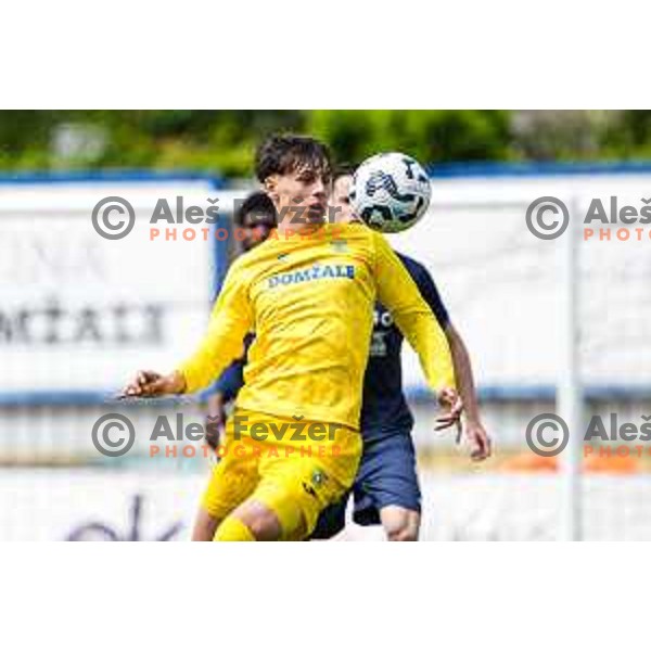 In action during Prva liga Telemach 2024/2025 football match between Domzale and Bravo in Domzale, Slovenia on May 18, 2025