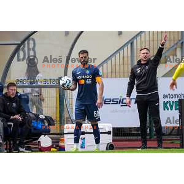 Nemanja Jaksic in action during Prva liga Telemach 2024/2025 football match between Domzale and Bravo in Domzale, Slovenia on May 18, 2025