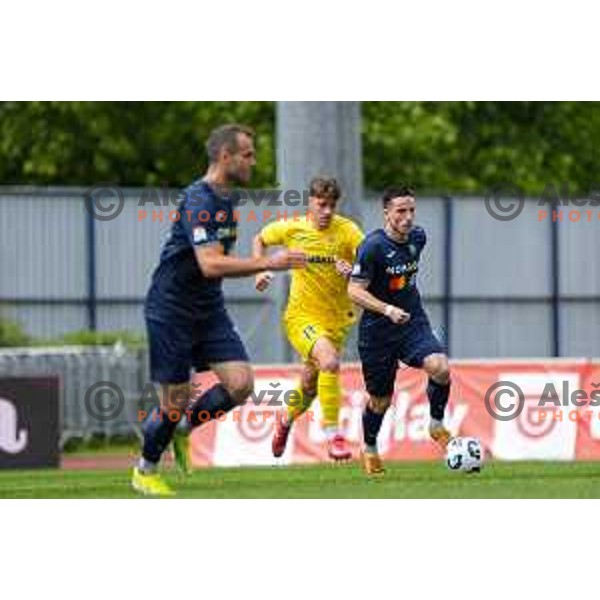 In action during Prva liga Telemach 2024/2025 football match between Domzale and Bravo in Domzale, Slovenia on May 18, 2025