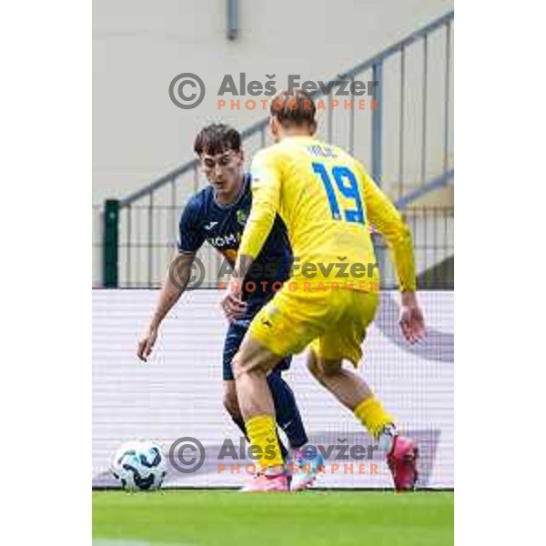In action during Prva liga Telemach 2024/2025 football match between Domzale and Bravo in Domzale, Slovenia on May 18, 2025