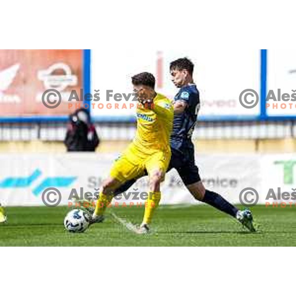 In action during Prva liga Telemach 2024/2025 football match between Domzale and Bravo in Domzale, Slovenia on May 18, 2025