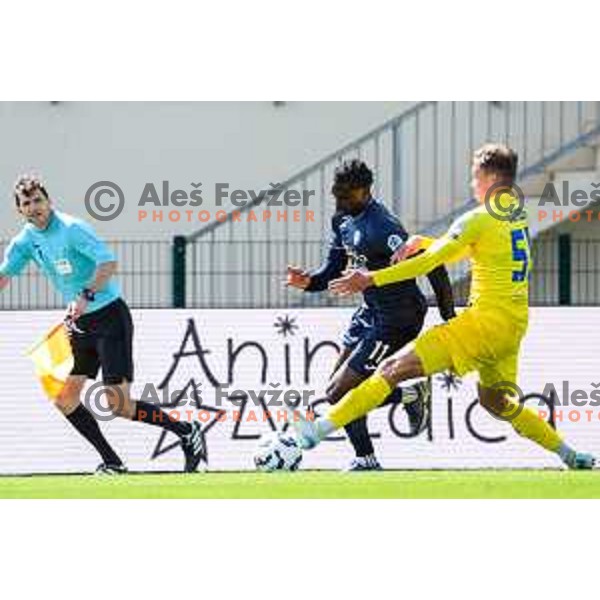 Venuste Babuola in action during Prva liga Telemach 2024/2025 football match between Domzale and Bravo in Domzale, Slovenia on May 18, 2025