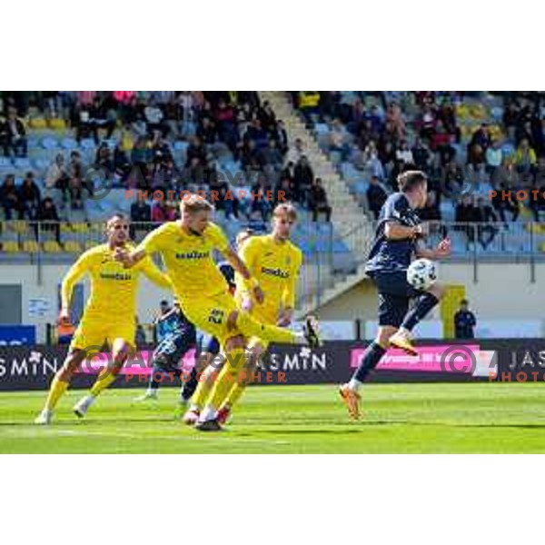 In action during Prva liga Telemach 2024/2025 football match between Domzale and Bravo in Domzale, Slovenia on May 18, 2025
