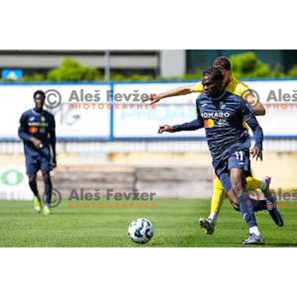 Venuste Babuola in action during Prva liga Telemach 2024/2025 football match between Domzale and Bravo in Domzale, Slovenia on May 18, 2025