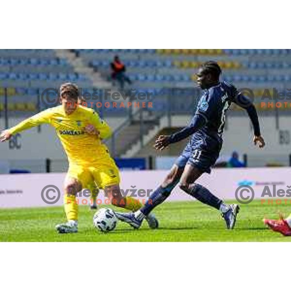 Venuste Babuola in action during Prva liga Telemach 2024/2025 football match between Domzale and Bravo in Domzale, Slovenia on May 18, 2025