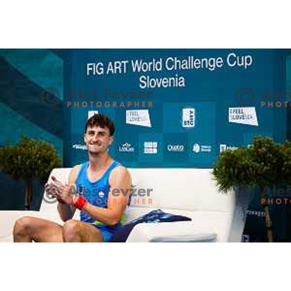 Beno Kunst of Slovenia during finals day at 19. FIG Art World Challange Cup in Koper, on May 18., 2025, Slovenia Photo: Grega Valancic