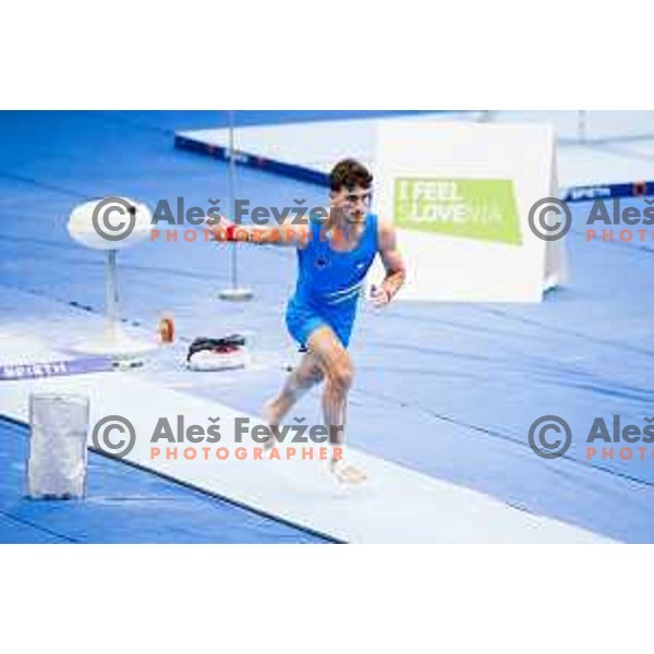 Beno Kunst of Slovenia during finals day at 19. FIG Art World Challange Cup in Koper, on May 18., 2025, Slovenia Photo: Grega Valancic