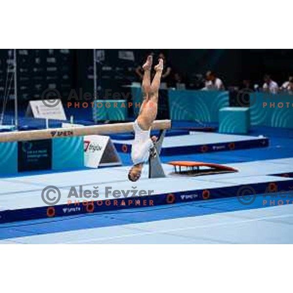Lucija Hribar of Slovenia during finals day at 19. FIG Art World Challange Cup in Koper, on May 18., 2025, Slovenia Photo: Grega Valancic