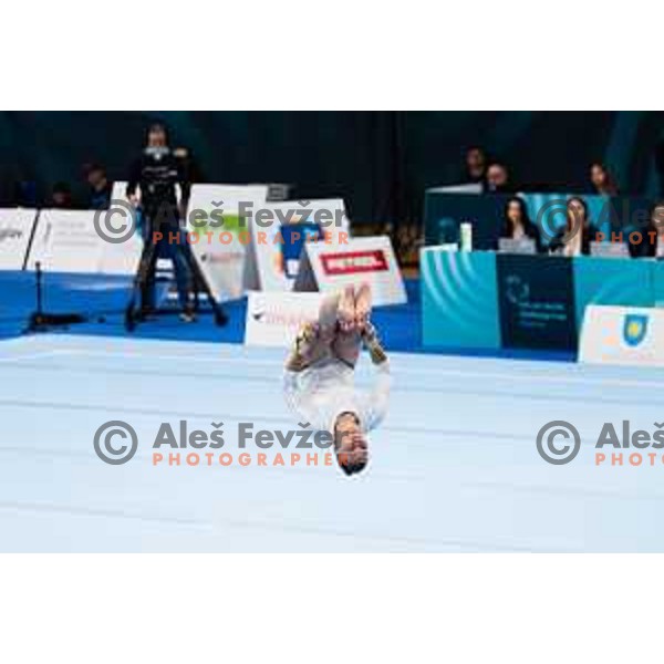 Lucija Hribar of Slovenia during finals day at 19. FIG Art World Challange Cup in Koper, on May 18., 2025, Slovenia Photo: Grega Valancic