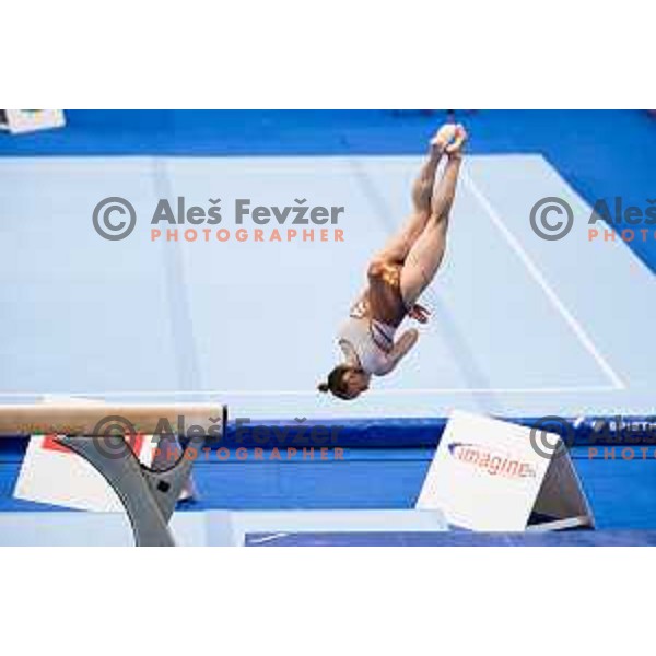 Zala Trtnik of Slovenia during finals day at 19. FIG Art World Challange Cup in Koper, on May 18., 2025, Slovenia Photo: Grega Valancic