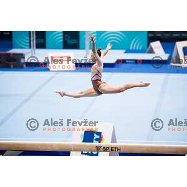 Zala Trtnik of Slovenia during finals day at 19. FIG Art World Challange Cup in Koper, on May 18., 2025, Slovenia Photo: Grega Valancic